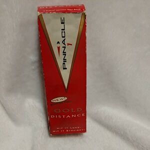 Pinnacle Gold Distance Golf Balls 3 Ball Sleeve Surlyn Covered White Made in USA